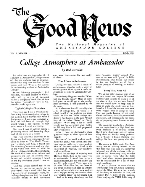 The Good News - 1951 June - Herbert W. Armstrong