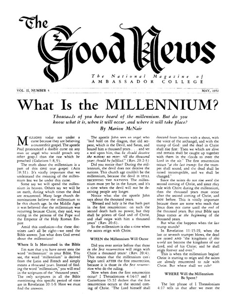 The Good News - 1952 May - Herbert W. Armstrong