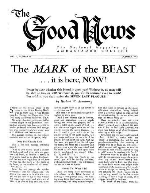 The Good News - 1952 October - Herbert W. Armstrong