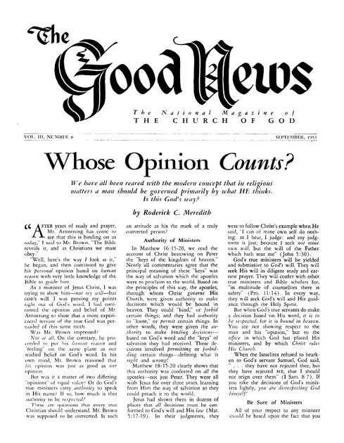 The Good News - 1953 September - Herbert W. Armstrong