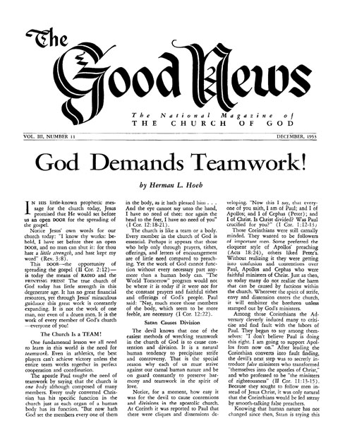 The Good News - 1953 December - Herbert W. Armstrong