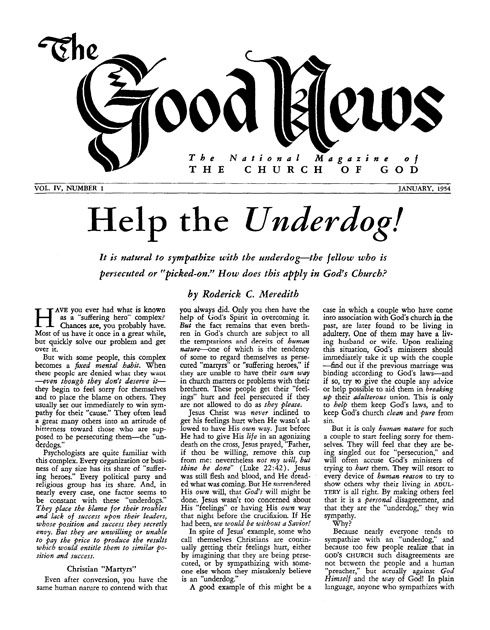 The Good News - 1954 January - Herbert W. Armstrong