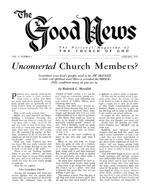 The Good News - 1955 January - Herbert W. Armstrong