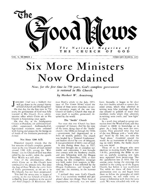 The Good News - 1955 February-March - Herbert W. Armstrong