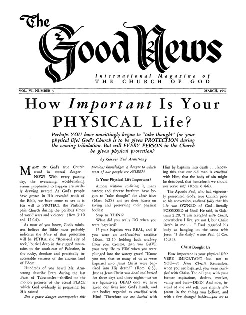 The Good News - 1957 March - Herbert W. Armstrong