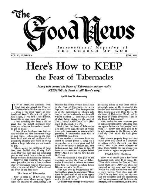 The Good News - 1957 June - Herbert W. Armstrong
