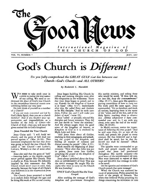 The Good News - 1957 July - Herbert W. Armstrong
