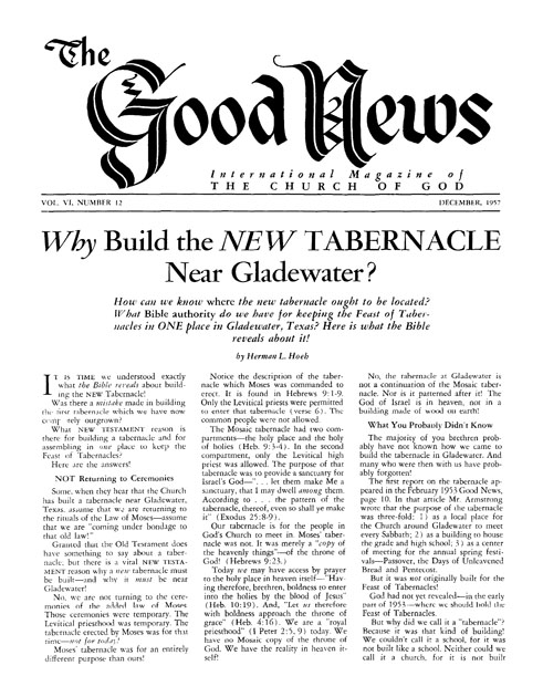 The Good News - 1957 December - Herbert W. Armstrong