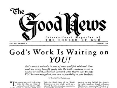 The Good News - 1958 March - Herbert W. Armstrong