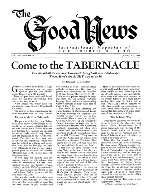 The Good News - 1958 June-July - Herbert W. Armstrong