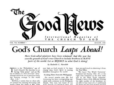 The Good News - 1958 August - Herbert W. Armstrong