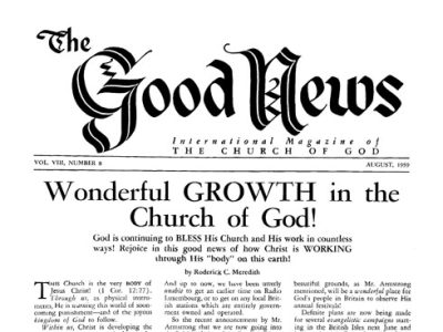 The Good News - 1959 August - Herbert W. Armstrong