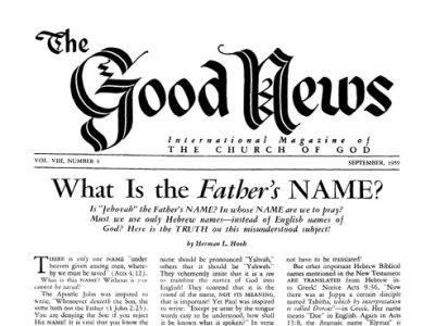 The Good News - 1959 September - Herbert W. Armstrong