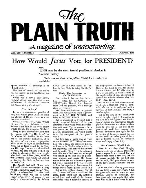 The Plain Truth - 1948 October - Herbert W. Armstrong