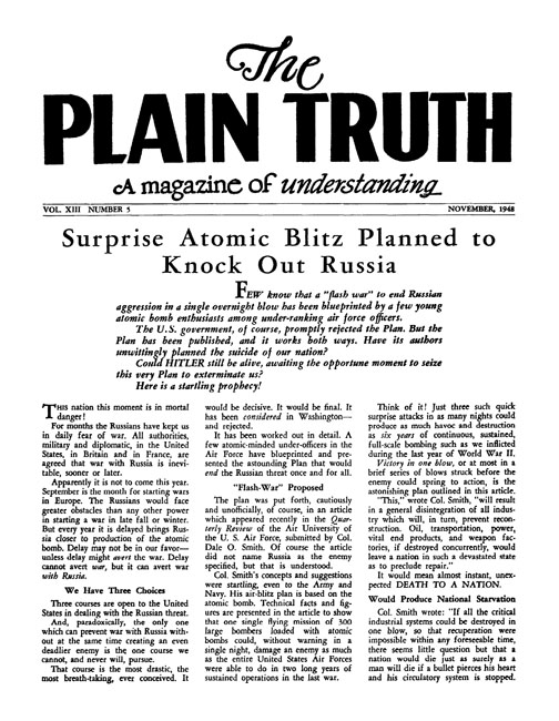 The Plain Truth - 1948 November - Herbert W. Armstrong