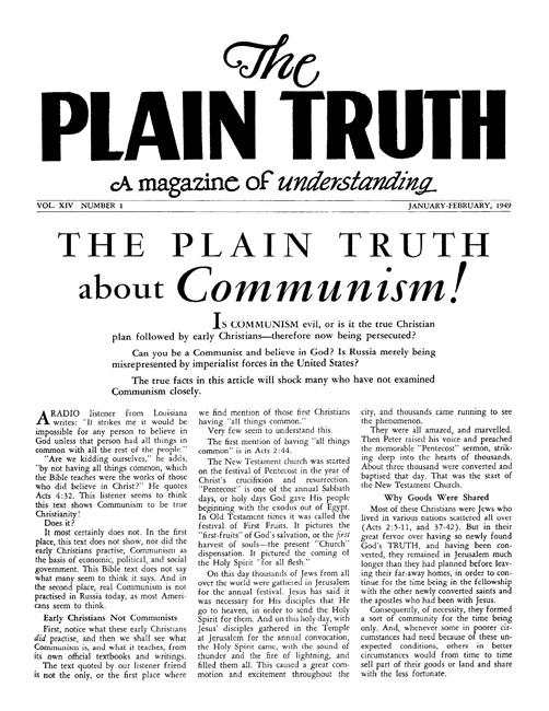 The Plain Truth - 1949 January-February - Herbert W. Armstrong