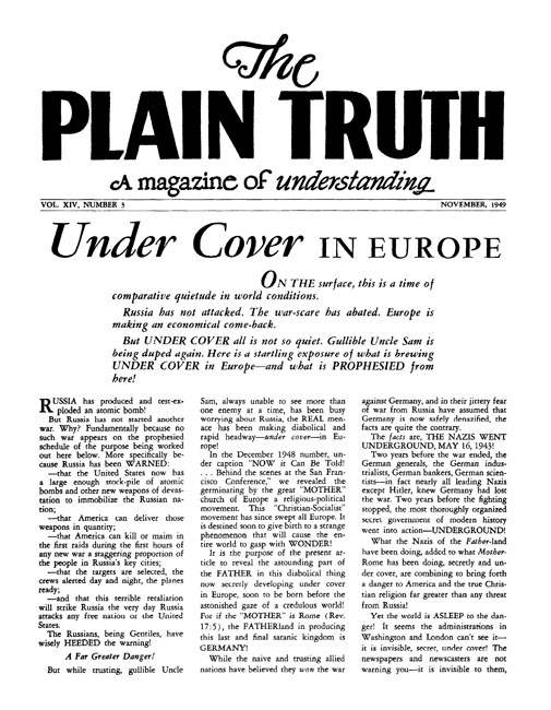 The Plain Truth - 1949 November - Herbert W. Armstrong