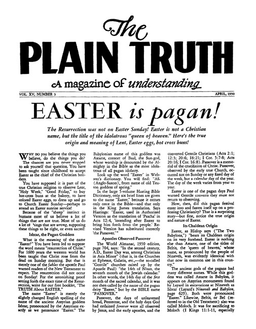 The Plain Truth - 1950 April - Herbert W. Armstrong