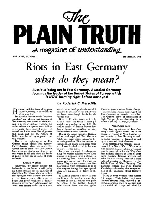 The Plain Truth - 1953 September - Herbert W. Armstrong