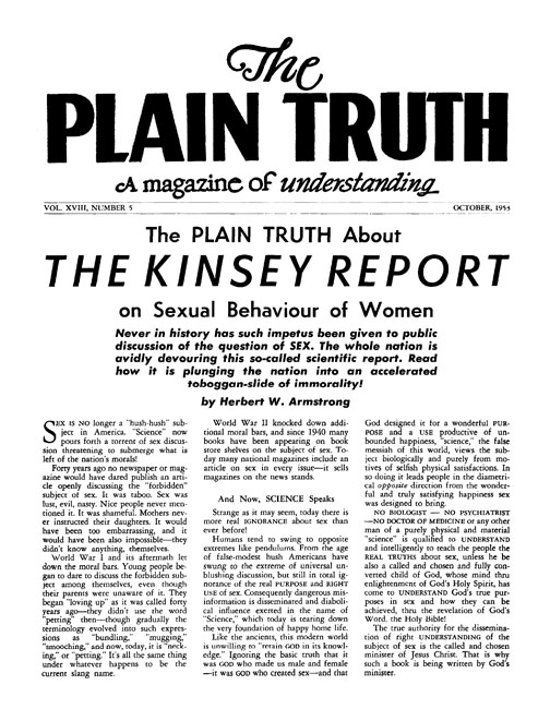 The Plain Truth - 1953 October - Herbert W. Armstrong