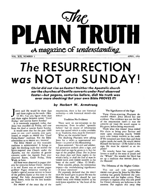 The Plain Truth - 1954 April - Herbert W. Armstrong