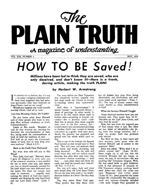 The Plain Truth - 1954 May - Herbert W. Armstrong