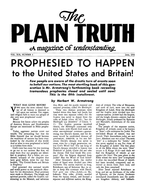 The Plain Truth - 1954 June - Herbert W. Armstrong