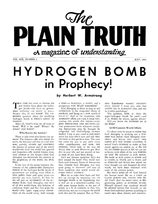 The Plain Truth - 1954 July - Herbert W. Armstrong