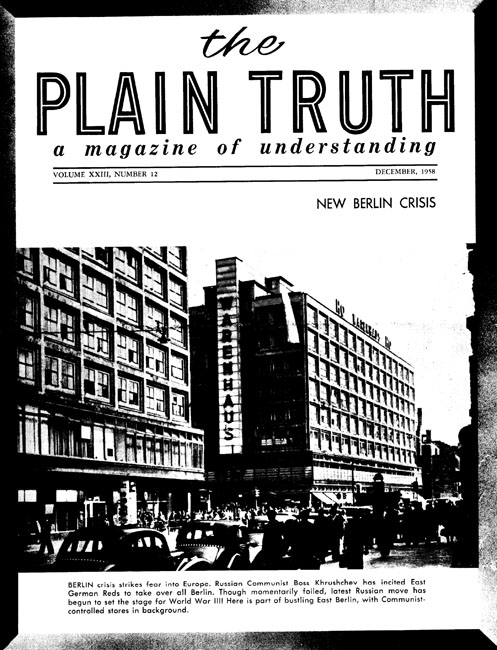 The Plain Truth - 1958 December - Herbert W. Armstrong