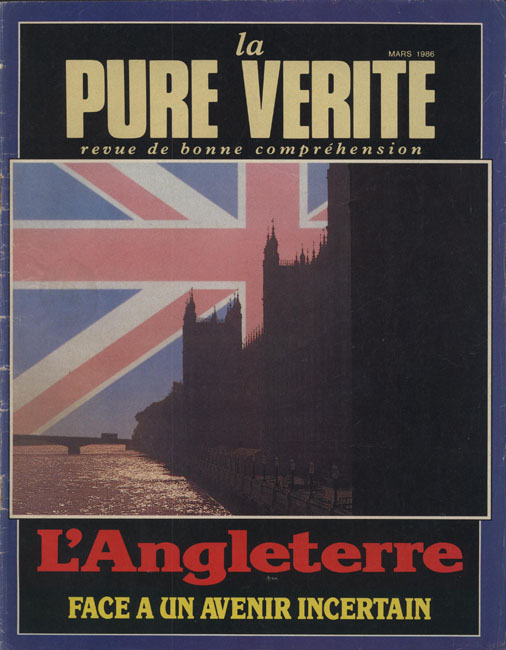 la Pure Vérité - 1986 March - Herbert W. Armstrong